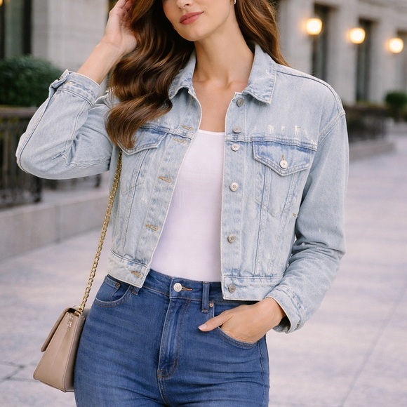 wild fable Jackets & Blazers - Light Blue Denim Jacket